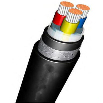 Mua 35mm nhôm / đồng lõi thép sợi PVC / XLPE ngầm cáp điện bọc thép Đen 95mm online manufacture