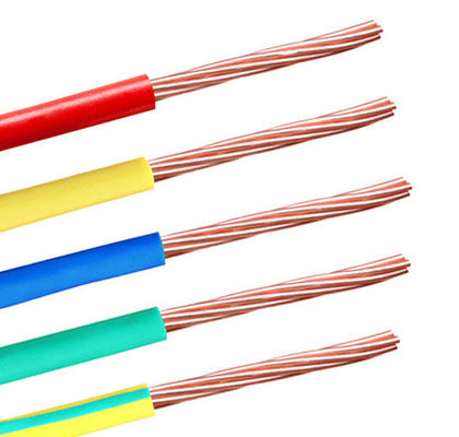 Sợi cáp cách nhiệt PVC lõi duy nhất cho tòa nhà / xây dựng điện áp định lượng 450V/750V