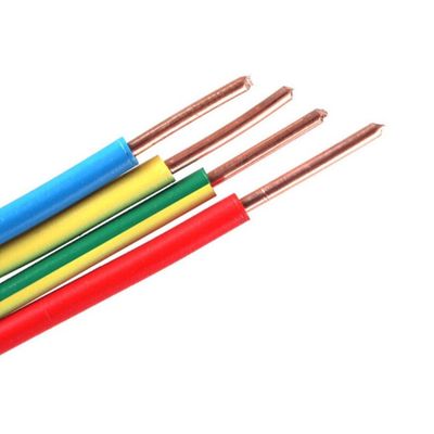 Cáp cách điện màu PVC tùy chỉnh cho dây thép nhà 450/750V BV / BVR 1.5mm 2.5mm 4mm 6mm