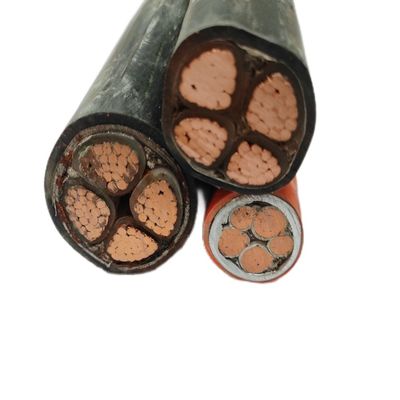 0.6 / 1kv YJV điện áp thấp Công nghiệp cáp điện đồng ba lõi cho kích thước tùy chỉnh